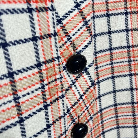 Queen of Capes Country Place Cape Jacket Women Tweed Vintage Cream Plaid Mod 60s - Picture 2 of 16